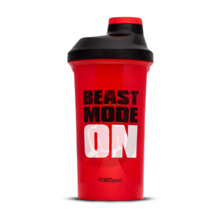 Shaker Beast Mode ON rouge 750ml pour protéines et fitness avec fermeture anti-fuite