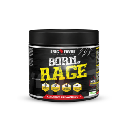 pre workout eric favre born of rage vegan 50 doses energie performance tunisie