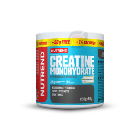 Nutrend Creatine Monohydrate Creapure 250 g + 50 g gratuit pour force et performance musculaire