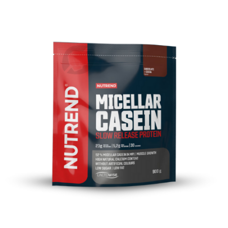 Micellar Casein 900 g de Nutrend : protéine micellaire à absorption lente pour une récupération musculaire optimale et un soutien prolongé.