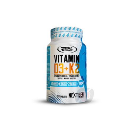 Real Pharm Vitamin D3 + K2 | 90 Tablettes