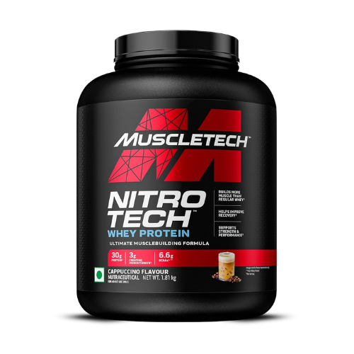 MuscleTech Nitro-Tech Whey Protein avec créatine pour prise de masse et gain de force