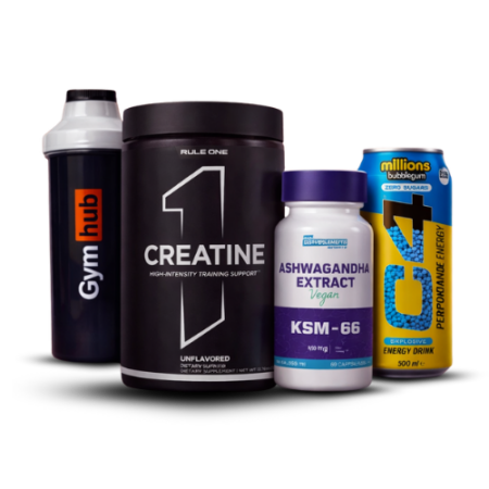 Creatine Rule 1 & Ashwagandha + C4 Drink + Shaker