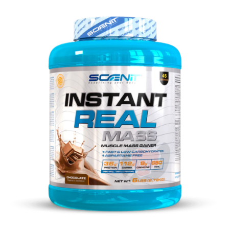 SCENIT Instant Real Mass 2.72kg gainer riche en calories pour prise de masse musculaire